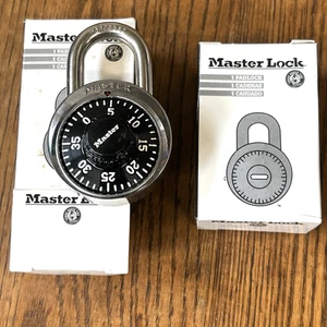 Candado combinado MASTER LOCK 1D573, 2 pulgadas, redondo, plateado - nuevo en caja = lote de *2* (ww) - Imagen 1 de 6