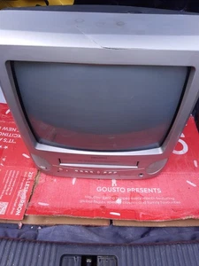 14 Inch Bush CRT Retro Gaming TV Monitor VCR Combo RGB Scart 240p BTV19SIL Read - Picture 1 of 10