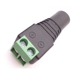 Adattatore spinotto plug DC standard femmina con 2 morsetti a vite - Picture 1 of 2