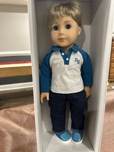 American Girl 18" Truly Me Doll #74 ~ Boy w/ Blonde Hair, Blue Eyes EUC In Box - Picture 1 of 2