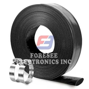 Water Discharge Backwash Pool Hose 3" in inch x 100 FT PVC Black (Open Box) - Picture 1 of 7