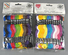 EMBROIDERY FLOSS CRAFT CORD THREAD LOT 72 SKEIN PASTEL PRIMARY 675 YARDS NEW