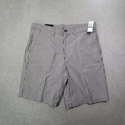 Pantalones Cortos de Golf Izod Para Hombres 36 Azul Marino Blanco Rayas Calce Recto 11" Absorbente Nuevos con Etiquetas Foto 1 de 4