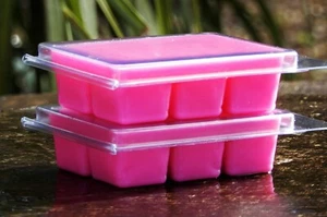 6pk 100hr PINK LAMINGTONS Bakery Scent ECO SOY CANDLE MELTS OIL BURNER DIFFUSER - Picture 1 of 12