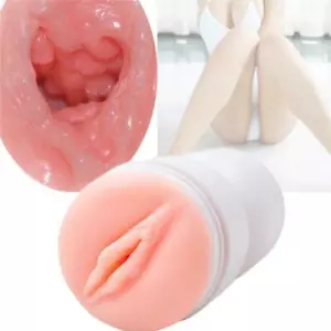 3D Suction Male Sex Toys Pocket Pussy Masturbation Cup Realistic Vagina DISCREET - Picture 1 of 15