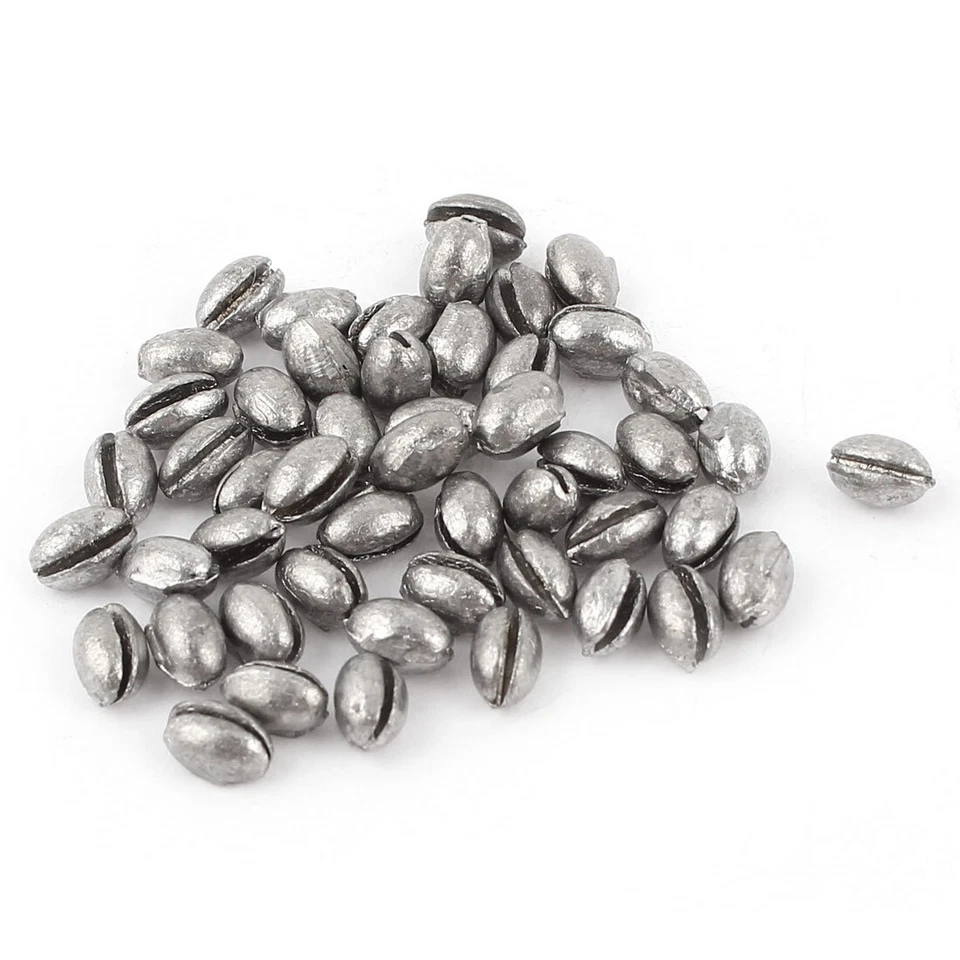 Oval Ellipse Angelblei Schleppblei Meeresblei Nierenblei 0.6g 50 Pcs 6x4mm od. - Bild 1 von 1