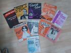 VINTAGE PIANO SHEET MUSIC 10 PIECES/SONGS 1930s/40s