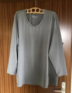 Sheego Tshirt Shirt Funktionsshirt Gr. 52/54  grau langarm - Bild 1 von 6
