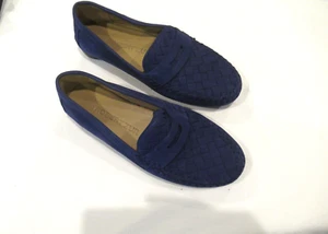 Robert Zur blue leather driving loafers, shoes, sz. 5.5 - Picture 1 of 11