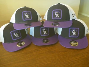LOT OF 5 COLORADO ROCKIES NEW ERA 9FIFTY MULTI-COLOR SQUARED LP SNAPBACK HATS - Picture 1 of 23