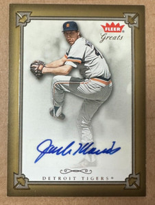 2004 Fleer Greats Baseball Jack Morris auto autograph Tigers