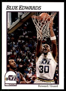 1991-92 Hoops Blue Edwards Utah Jazz #208