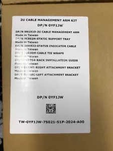 DELL 2U Rail Server Cable Rack Management Arm Kit 0YF1JW #9A - Picture 1 of 3