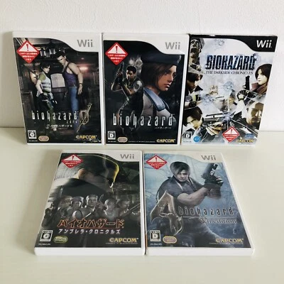 Wii BIOHAZARD 1 0 4 Umbrella & The Darkside Chronicles Nintendo 5 Games Japan - Image 1 of 4