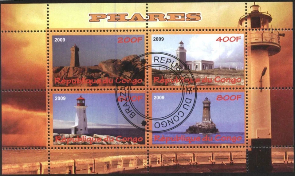 Used S/S Lighthouses 2009 from Congo avdpz - Image 1 of 1
