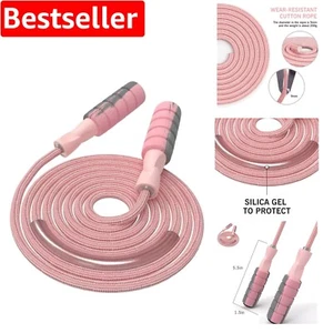 Lightweight Cotton Jump Rope with Foam Handles - Perfect for Fitness Enthusiasts - Picture 1 of 8