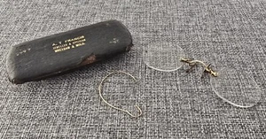 Antique 1890s Pince-Nez 12ct Rolled Gold Glasses | A.T. Francis | Edwardian - Picture 1 of 19