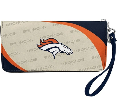 Denver Broncos NFL Women's Curve Zip Organizer Wallet / Purse Cover