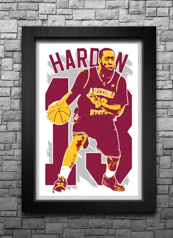 JAMES HARDEN art print/poster ARIZONA STATE SUN DEVILS FREE S&H! JERSEY Cover