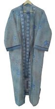 Indian Vintage Bathrobe Grey Sari Beach Cover Rasgulla Silk Gown Kimono Robes