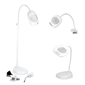 Lámpara de Lupa Purelite 3 en 1, Con 21 LED, De Pie, Mesa y Abrazadera! - Imagen 1 de 7