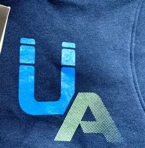 Under Armour Youth Small Hoodie Boys Coldgear Blue Logo Jacket MSRP $40 NEW W1 - Picture 1 of 9