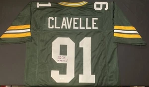 Shannon Clavelle Green Bay Packers SB XXXI 1996 signiertes autogrünes Trikot JSA COA - Bild 1 von 5