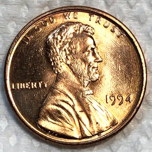 1994 Lincoln Penny Close AM No Mint Mark Crisp Clear Steps 1 Cent Shiny Clean - Picture 1 of 8
