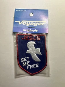 JESUS SET ME FREE with White Dove Patch Vintage Voyager Originals - Picture 1 of 3