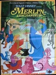 MERLIN L'ENCHANTEUR Affiche Cinéma Originale 160x120 Movie Poster DISNEY - Imagen 1 de 1
