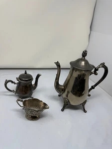 Vintage Victorian Tea Pot Set Silver Plated - Picture 1 of 3