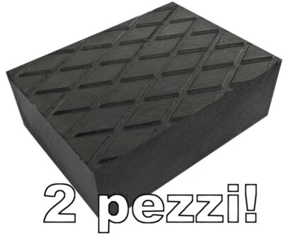 STRANIERI GOMMA ITALY set 2 PEZZI SPESSORI H 60 mm in gomma per PONTI SOLLEVATORI tampone BLOCCO gomma