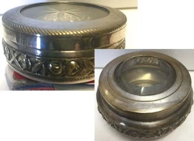 ANTICO COFANETTO SCATOLETTA  PORTA PILLOLE - VINTAGE in ottone  inizi 900 circa - Immagine 1 di 4