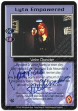 Babylon 5 CCG Shadows Embossed Card Lyta Empowered Patricia Tallman Autograph DB