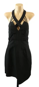 BNWT - SASS &BIDE Black Dress Cut Out Sleeveless Short Wedding Party - AUS 10 S - Picture 1 of 13
