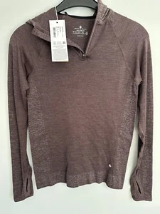 Ronhill Life Seamless Womens Running Hoody Blue Base Layer Half Zip Reflective - Picture 1 of 7