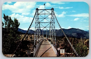 Vista de postal en el puente colgante Royal Gorge Canon City Colorado {MZ} - Imagen 1 de 2