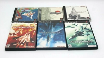 Lot of 6 PS1 ACE COMBAT 1/2/3 & PS2 4/5/Zero Set Sony PlayStation Japan import - Image 1 of 4