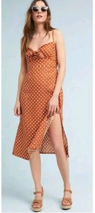 Vestido Faithfull The Brand Fiscardo Lunares Desnudo Espalda Calada Talla 4 EE. UU. - Imagen 1 de 7