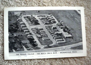 Brownsville TX Texas - The Trailer Village - Vintage 1960er schwarzweiß Postkarte - verschickt - Bild 1 von 2