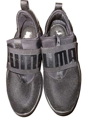 Sneakers basse slip on Puma Solid Black taglia 7 EUR 37 5 punta chiusa donna