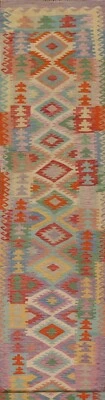 Alfombra de corredor estrecha/larga tejida a mano Kilim reversible South-western 2' 5" x 15' 4" Foto 1 de 4