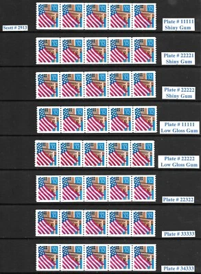 Scott #2913 29c Flag/Porch-WAG  PNC5s, Comp. Set of 16, VF+QUALITY!-Cat-$82.25 - Image 1 of 2