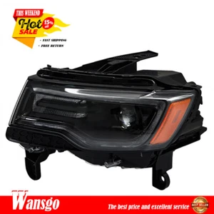 For Jeep Grand Cherokee 2014-2015 Headlight Driver Left With AFS Black Housing - Picture 1 of 12