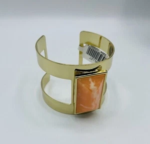 Pink Goldtone Wide Cuff Bracelet New - Picture 1 of 6