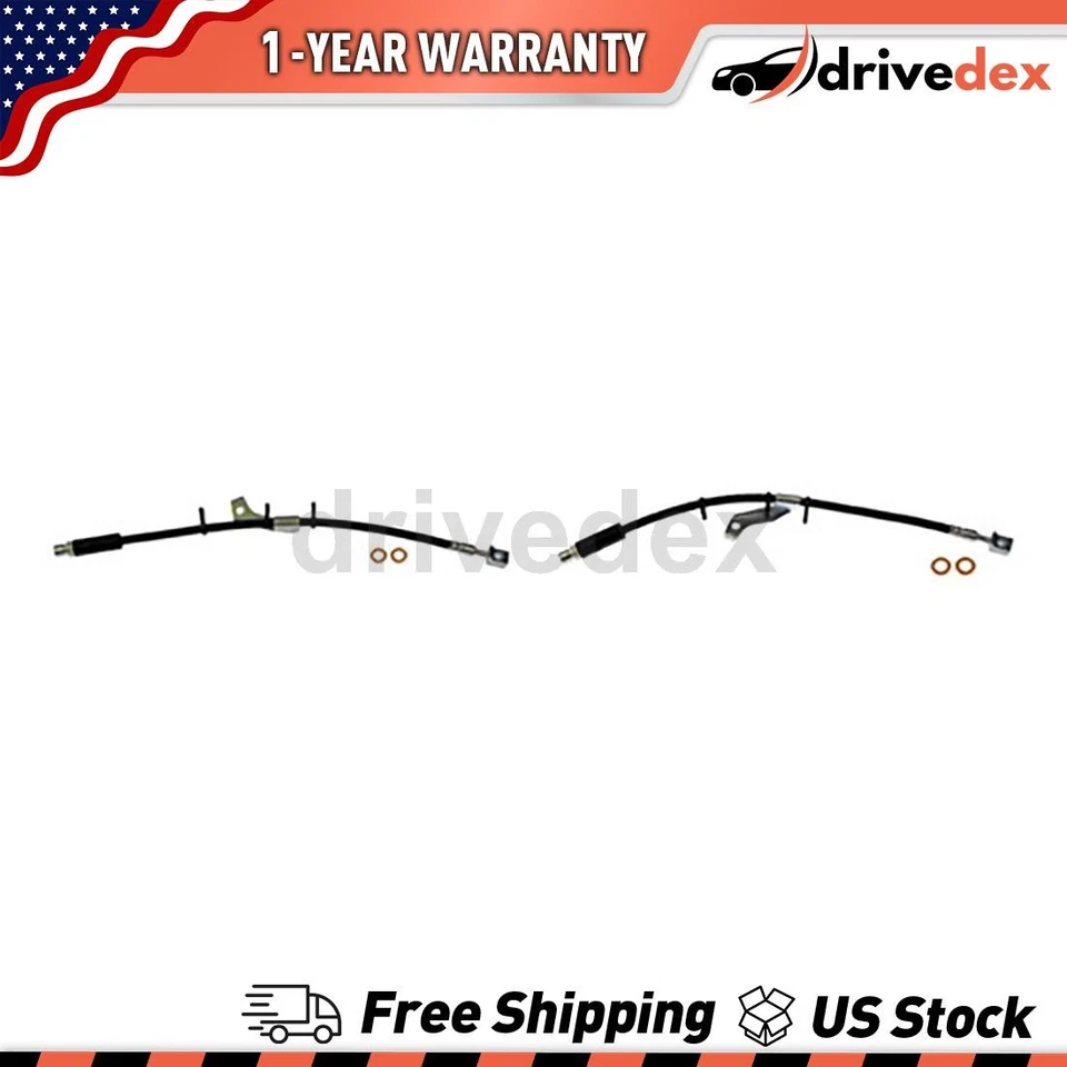 Pair Dorman - First Stop Brake Line Hose Fits 2011 2012 2013 Chevrolet Equinox — 第 1/4 张图片