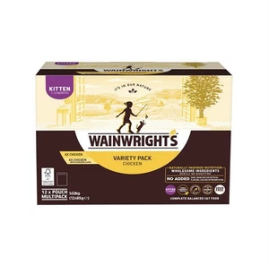 Wainwright's Grain Free Wet Kitten Food Variety Pack Chicken 12x85g - Picture 1 of 6