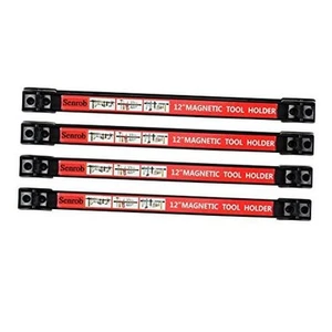 4 PCS 12" Magnetic Tool Holder Bar Racks,Metal Magnet Storage Tool Organizer - Picture 1 of 8