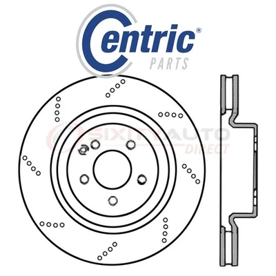 Centric Drilled Disc Brake Rotor for 2004-2005 Mercedes-Benz E500 5.0L V8 - qe - Image 1 of 4