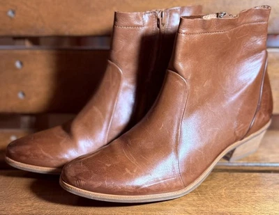 Bota para mujer Paul Green Shaw talla 5,5 tacón ancho botín occidental cuero marrón Foto 1 de 4